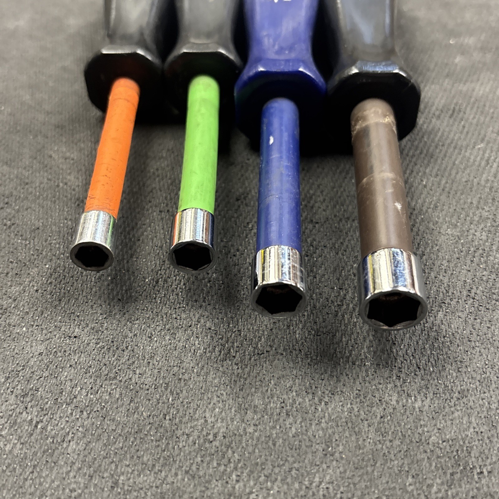 Rare Snap-on Nut driver Set Lot Of 4 Drivers 9/32 11/32 3/8 & 7/16 Please Read