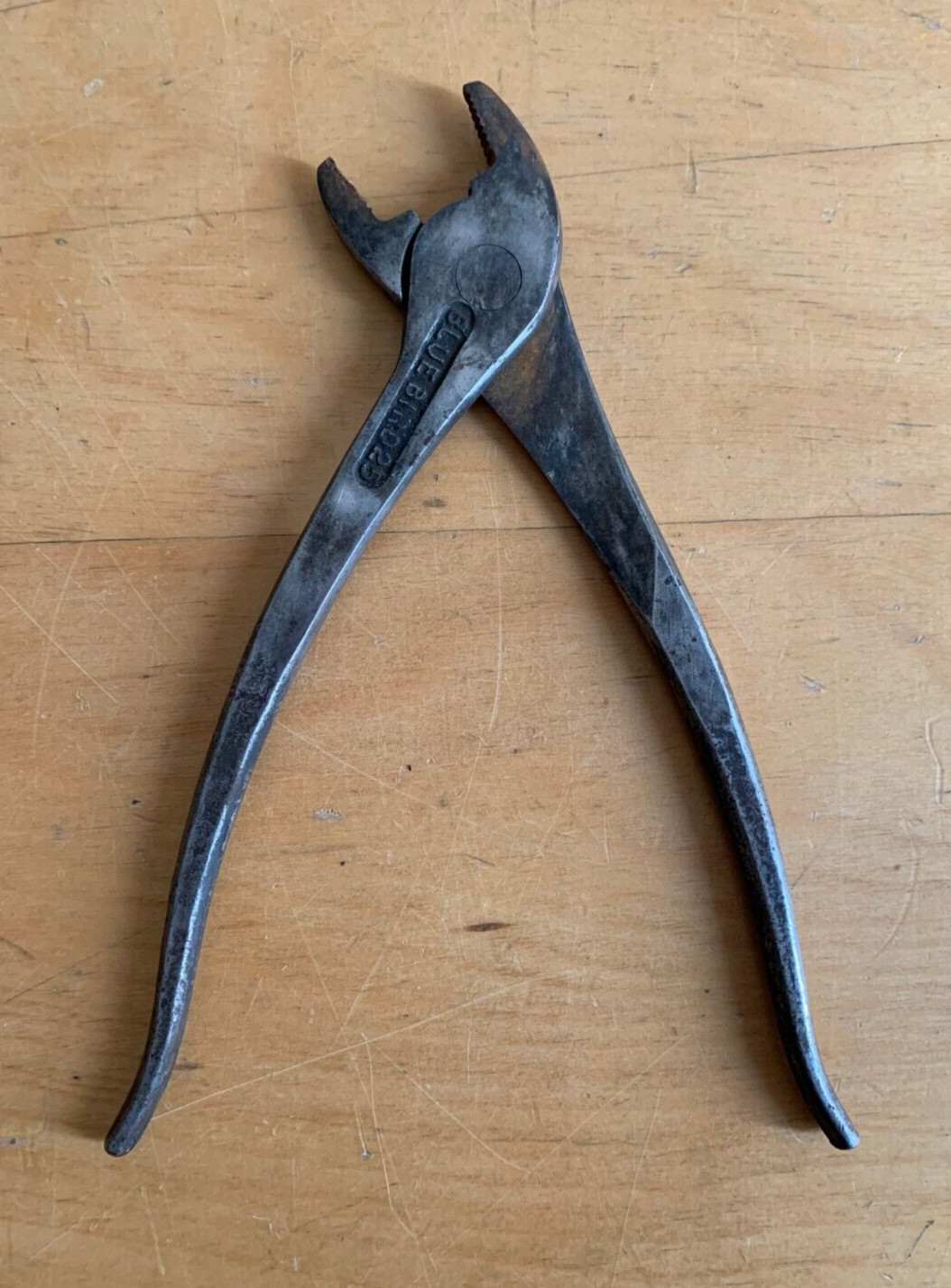 Vintage 1950s BLUE BIRD Steel Battery Service Slip Joint Pliers USA
