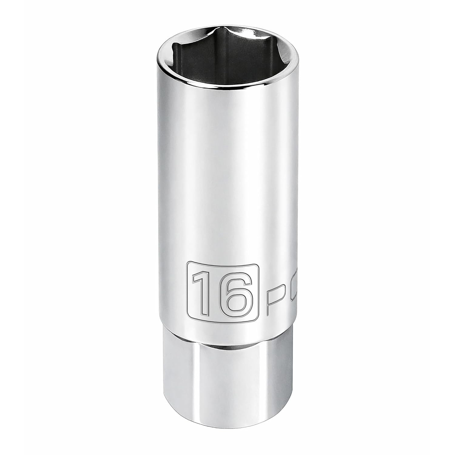 3/8 Drive 16mm Spark Plug Socket Chrome Vanadium Steel Rubber Insert