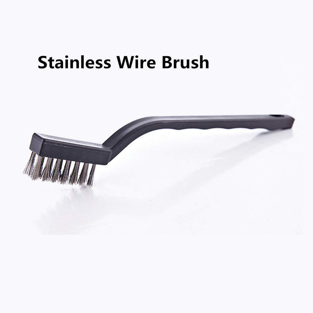 12PCS Mini Wire Brushes, Stainless Steel & Brass Brush Set, Curved Handle…