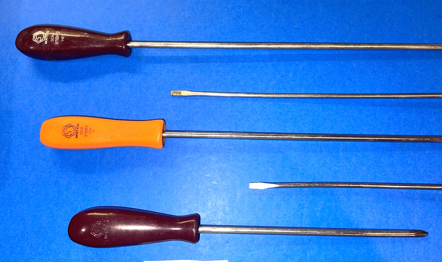 MATCO TOOLS 6 PIECE MULTI STYLE HANDLE EXTRA LONG SCREWDRIVER SET 9-1/2- 22 IN.