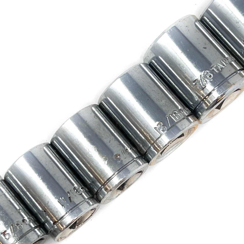 12 Pcs SAE 1/2 in Drive, Socket Set, 6 Point, Hand Tools, Workshop Equipments