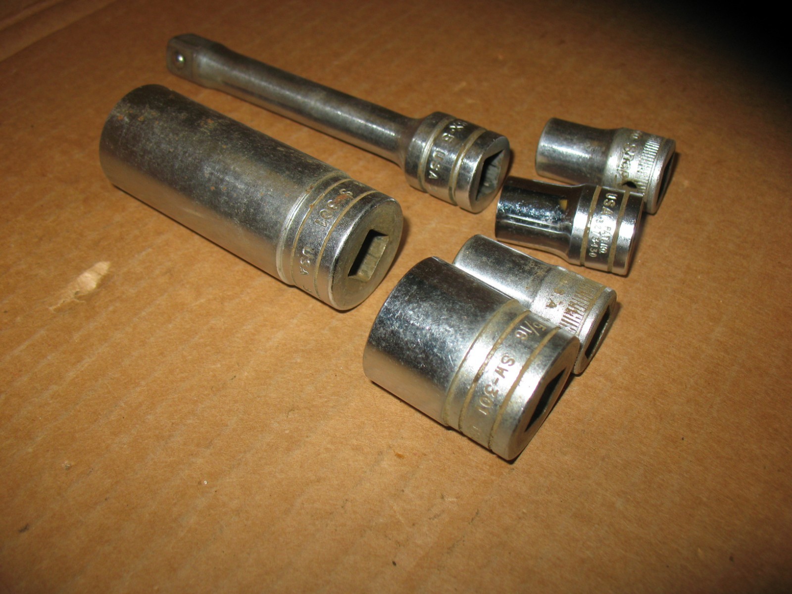 5 Snap On 1/2″ Sockets & 5″ Extension