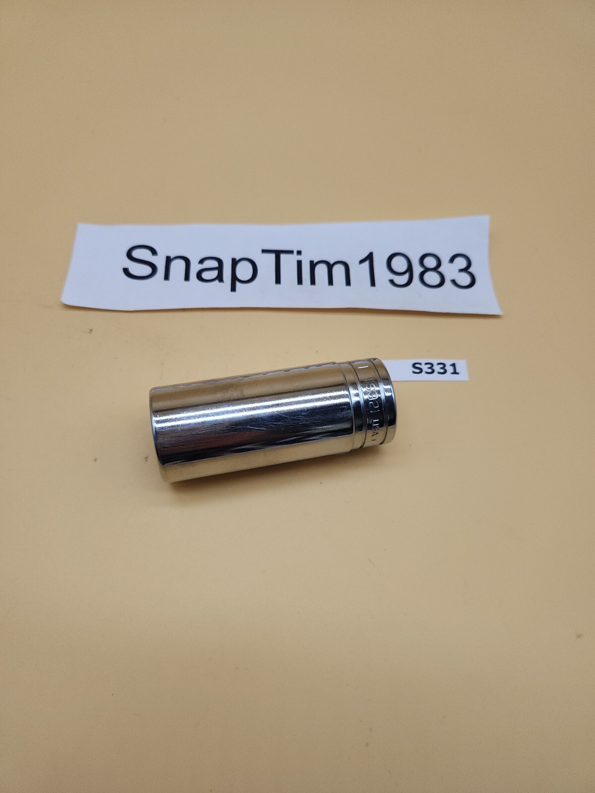 Snap-on Tools 1/2″ Drive 1″ SAE Deep 6 Point Chrome Socket TS321 USA