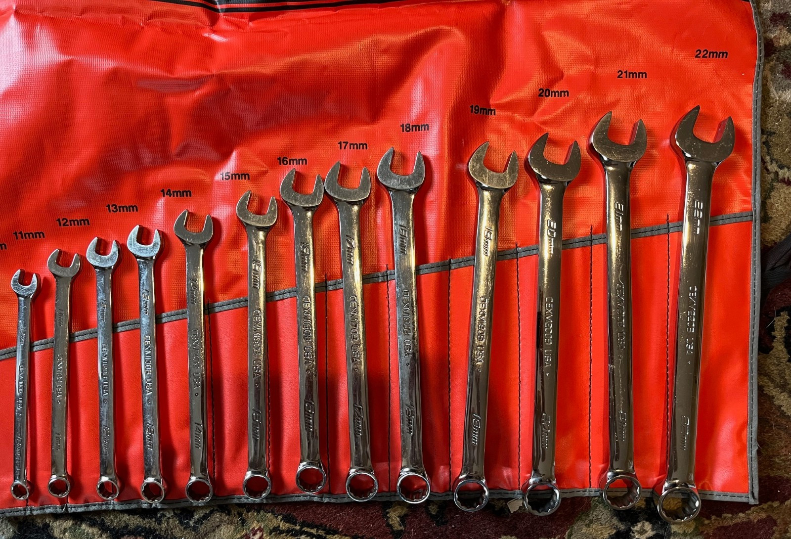 Snap-on OEXM713K – 13 Piece Metric Standard Handle 12Pt Combination Wrench Nice!