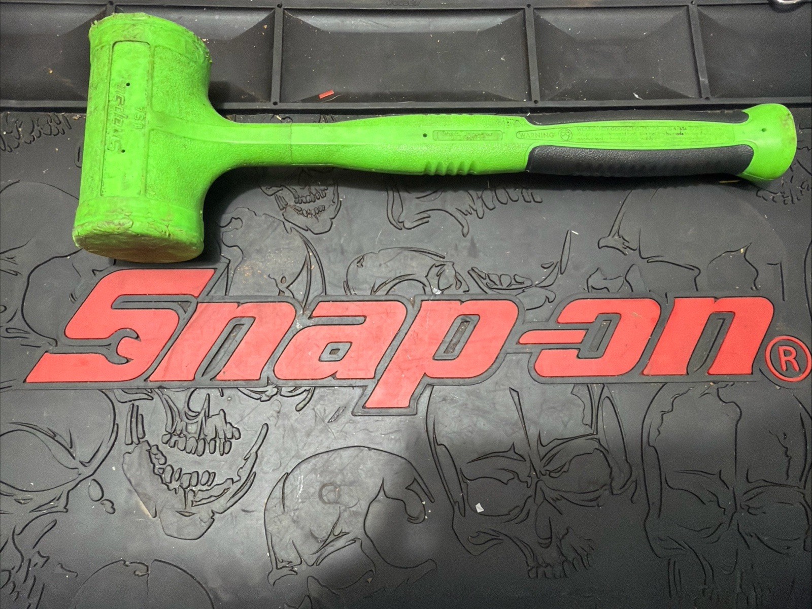 Snap-On HBFE48 Dead Blow 48-Ounce Soft Grip Hammer Green FREE SHIPPING