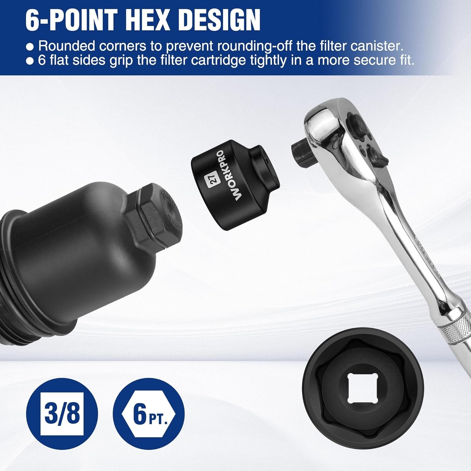 27mm Oil Filter Socket Wrench, Oil Filter Removal Tool, Oil Filter Change Set, I