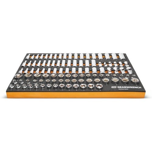 Gearwrench 3/8″ Drive Master Metric Socket Set, Foam Storage Tray, 104 Piece