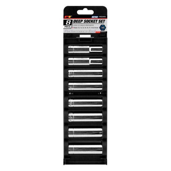 Performance Tool 1/2″ Drive 6-Point Metric Deep Socket Set 8 Pieces