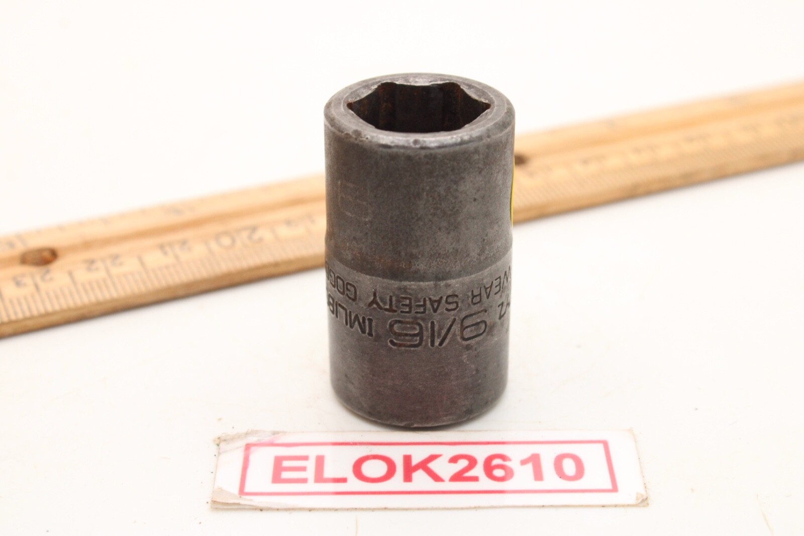 Snap-on IML180 9/16″ 1/2″ Drive 6 Point SAE Black Oxide Impact Socket USA