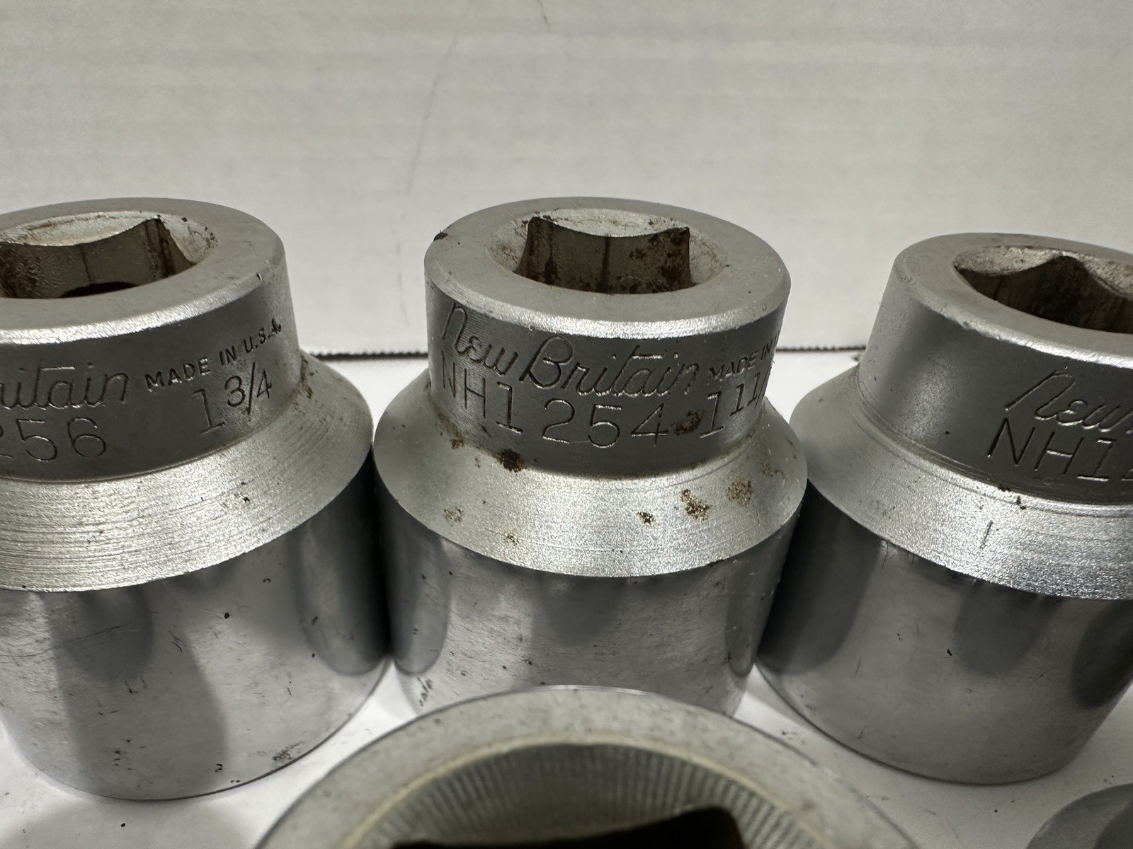 Vintage New Britain 3/4” Socket Set 1”-2” Sockets Breaker Bar.