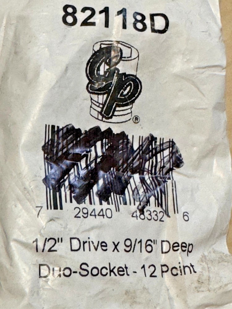 82118D 1/2″ Drive x 9/16″ Deep Length 12 Pt Duo-Socket Lifetime Warranty