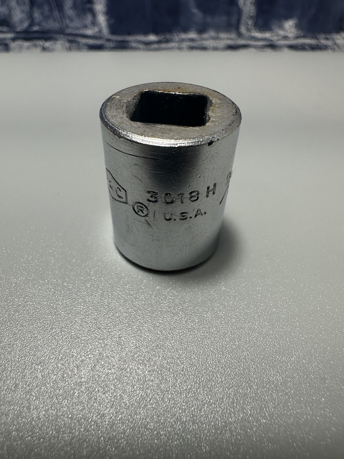 P&C 3018H SAE 9/16′ Chrome Socket 3/8dr 6pt USA Shallow