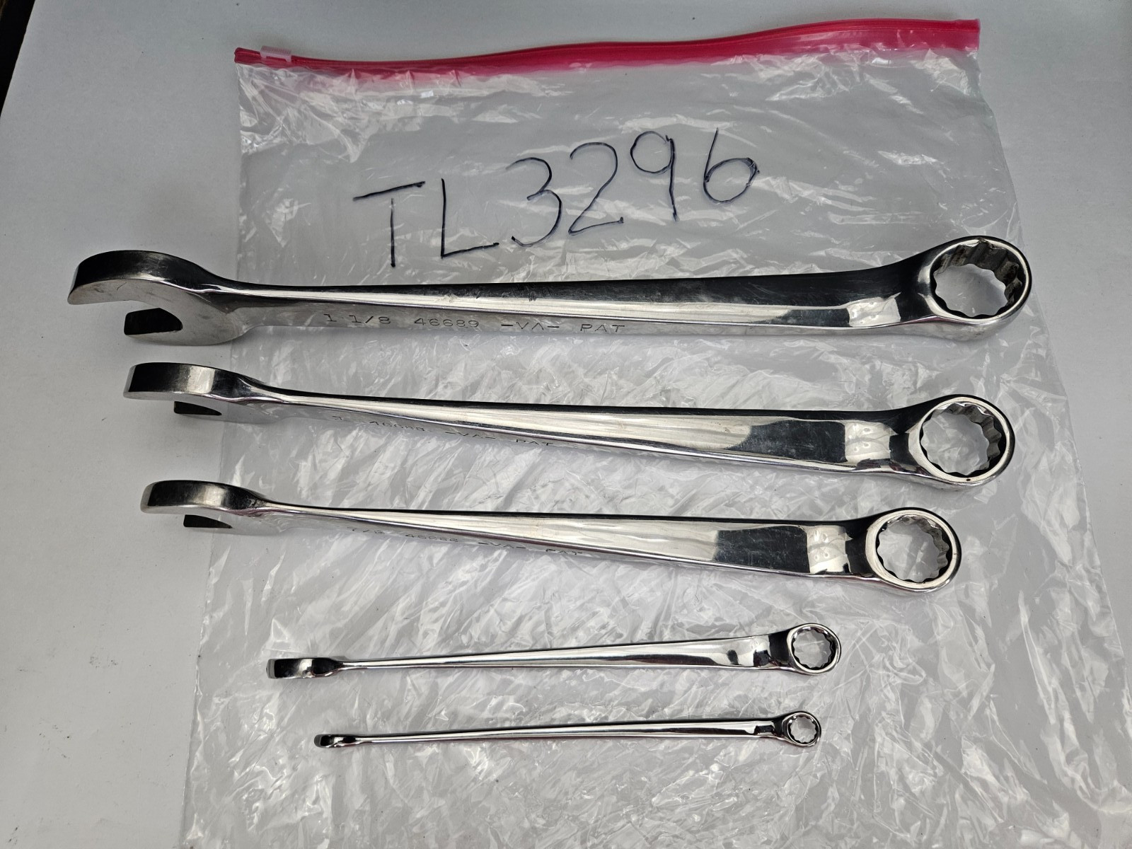 CRAFTSMAN -VA- 5 PC SAE 12 PT CROSS FORCE COMBINATION WRENCH SET USA (TL3296)