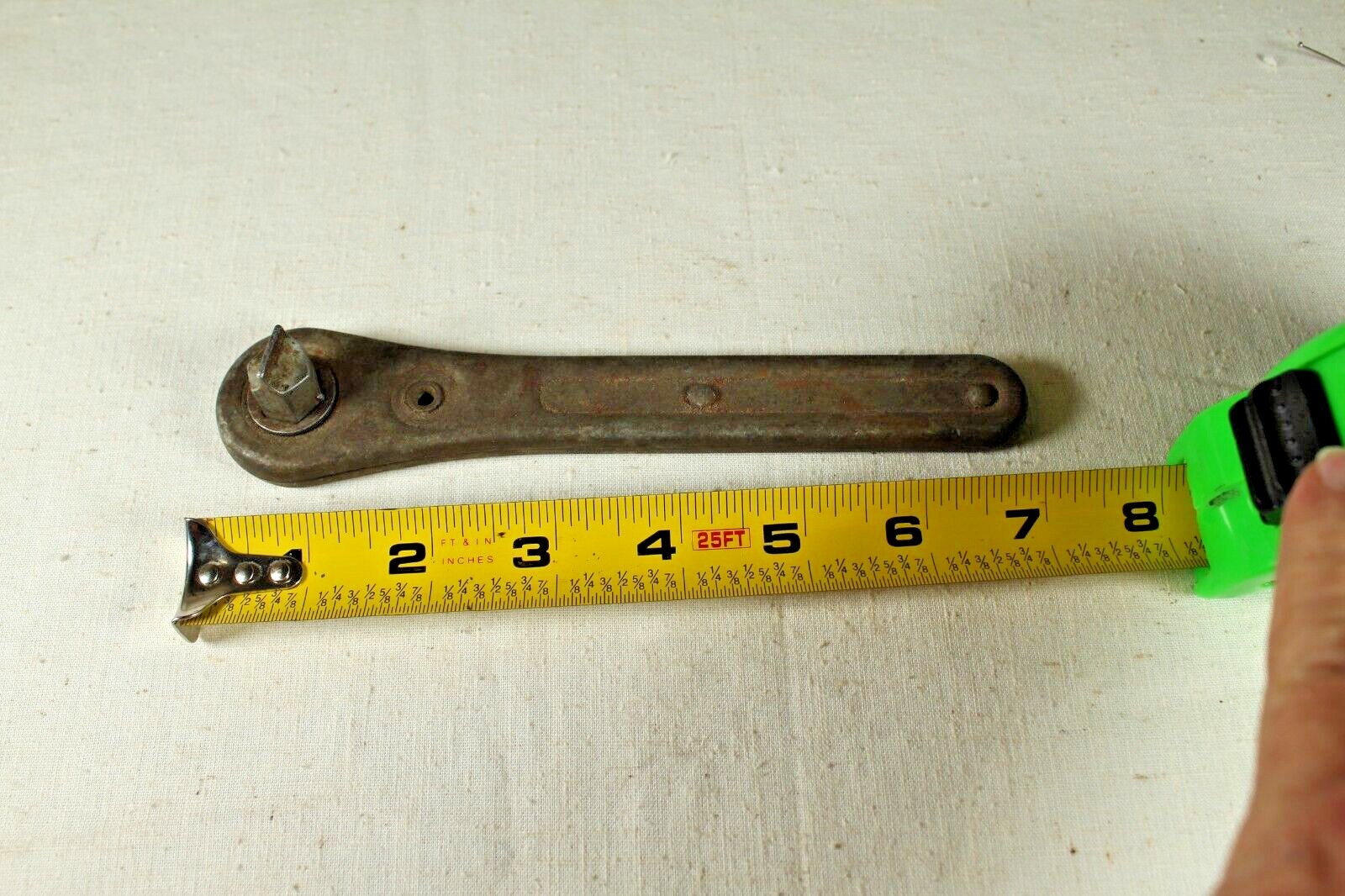 Vintage Ratcheting Hexagonal Wrench Length 7 Inch See Photo’s Awesome Deal !