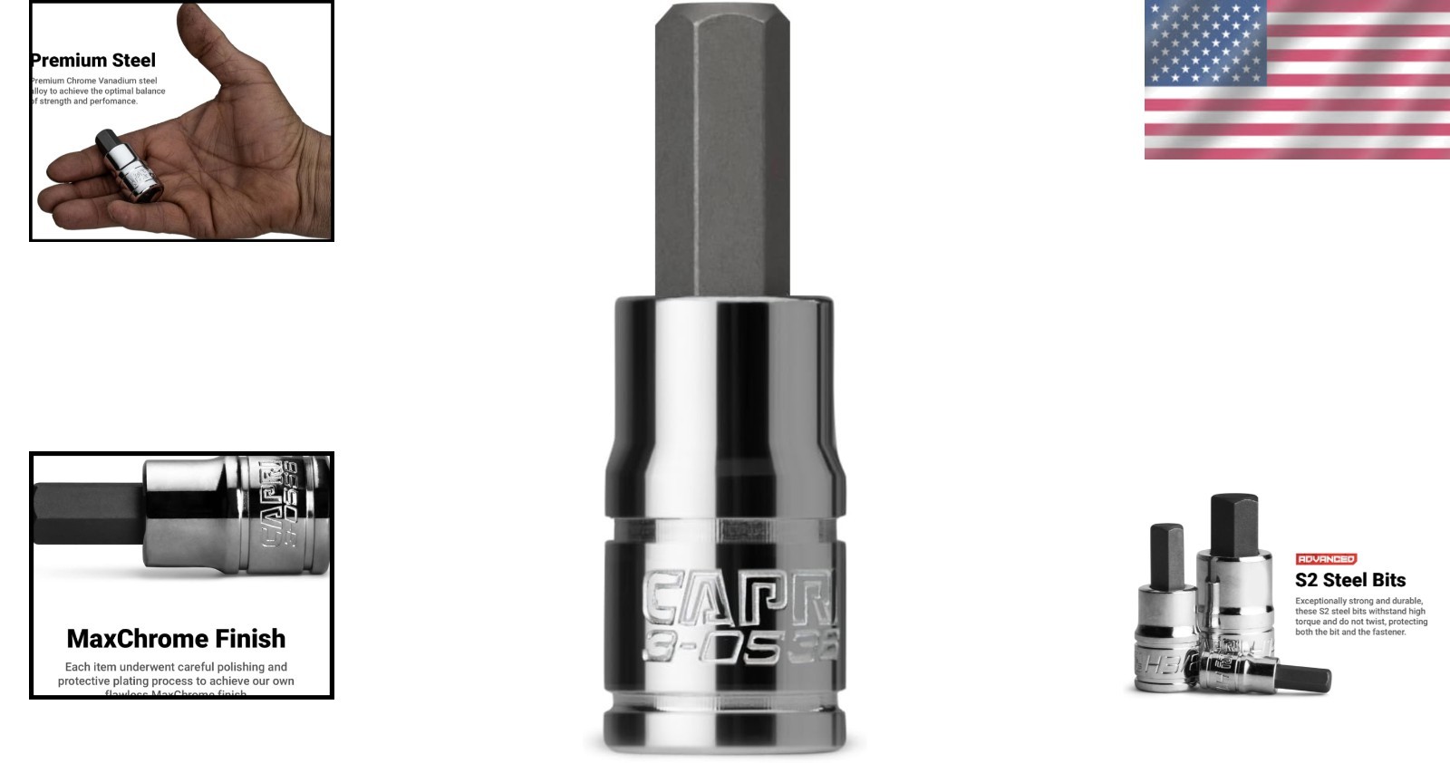 Professional 6 mm Hex Bit Socket, 1/4 Inch Drive – Corrosion Resistant Chrome