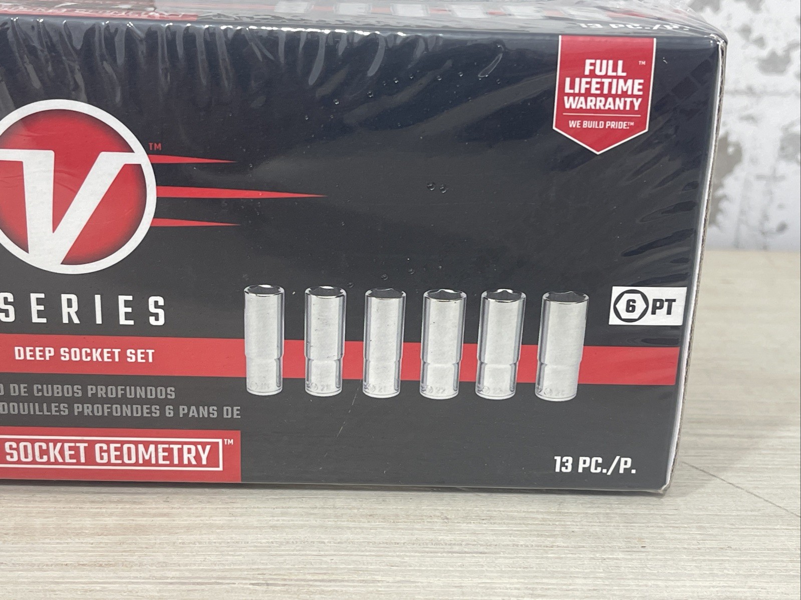 Craftsman V-Series 1/2″ Drive Metric 6 Point 13pc Deep Socket Set CMMT17595V