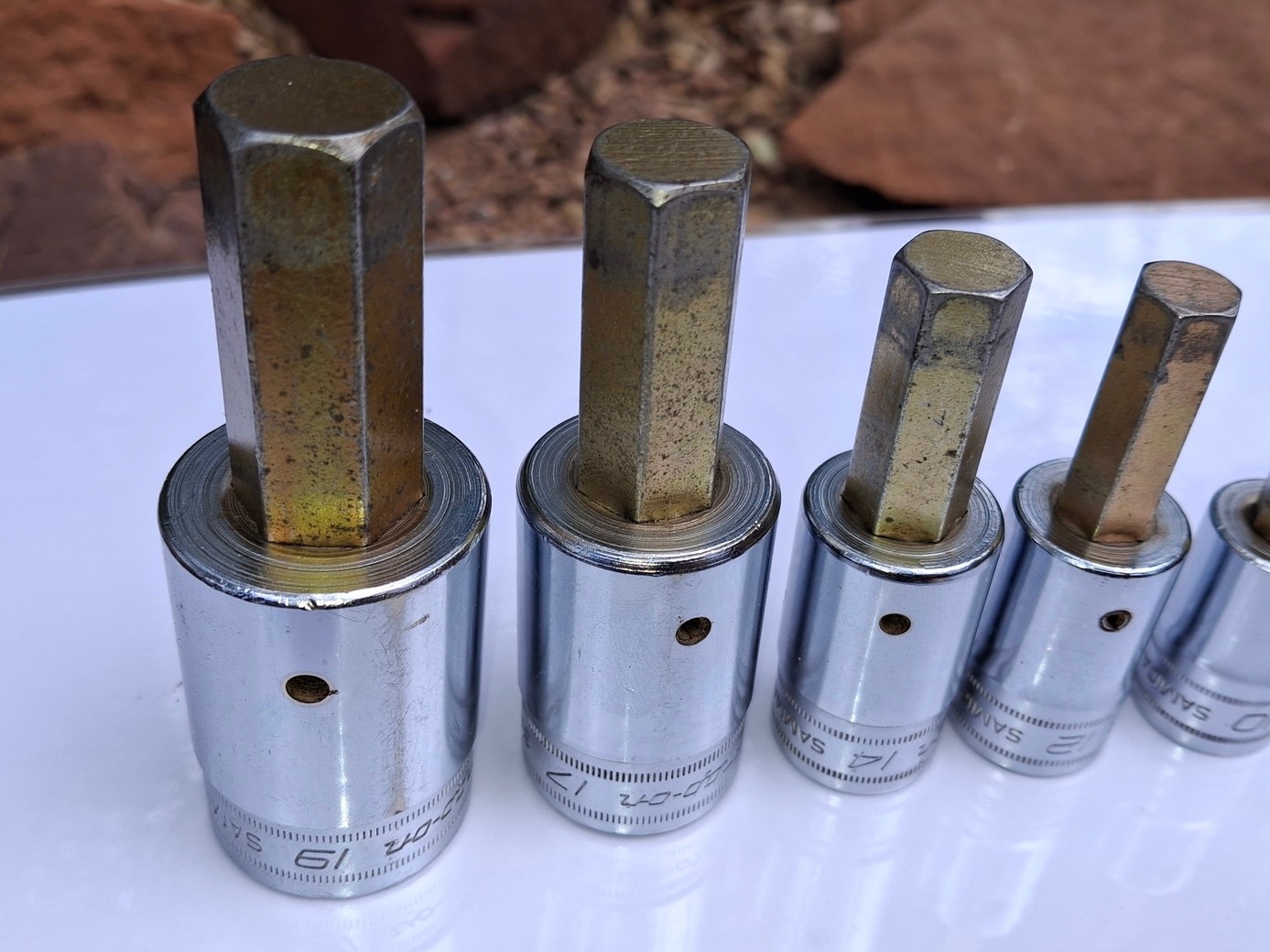 Snap-On 7-pc 1/2” Drive Hex Bit Sockets 6mm SAM6A – 19mm SAM19 Used Nice!