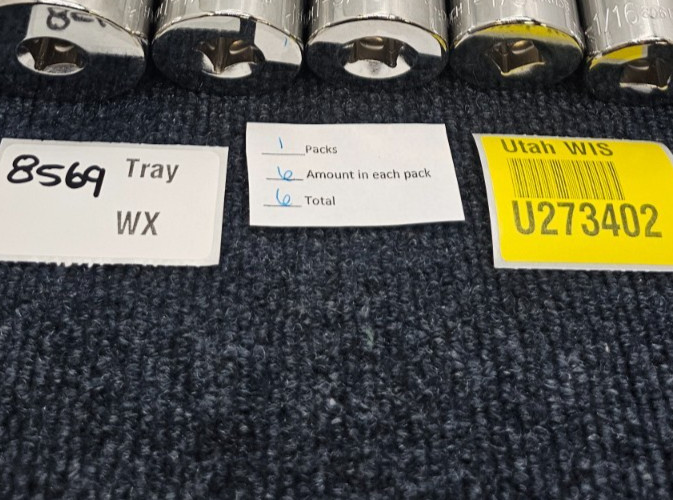 (6-PIECE) GearWrench 1/2 Drive, 12-Point Standard SAE Sockets Sizes 1″ to 1-1/2″