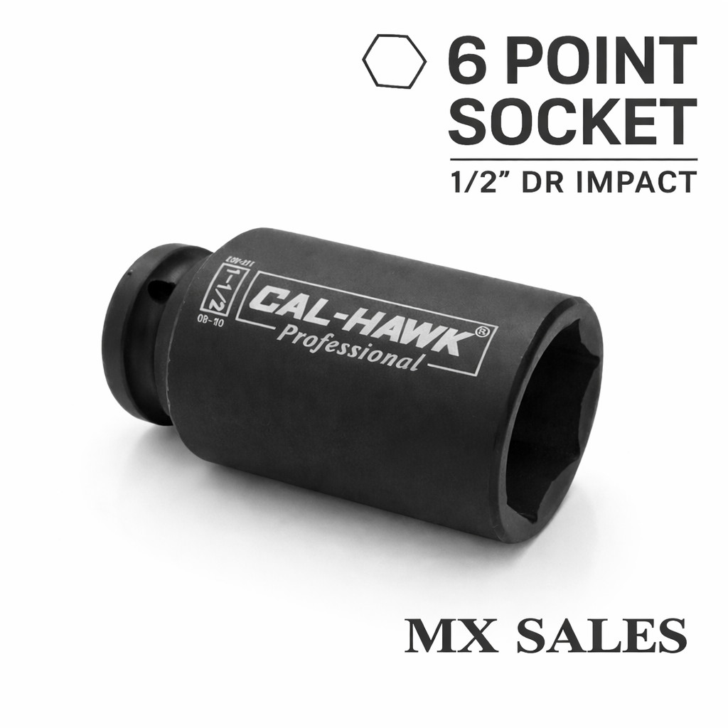 1/2″ DR x 1-1/2″ DEEP IMPACT SPINDLE AXLE NUT SOCKET 6-POINT CR-MO