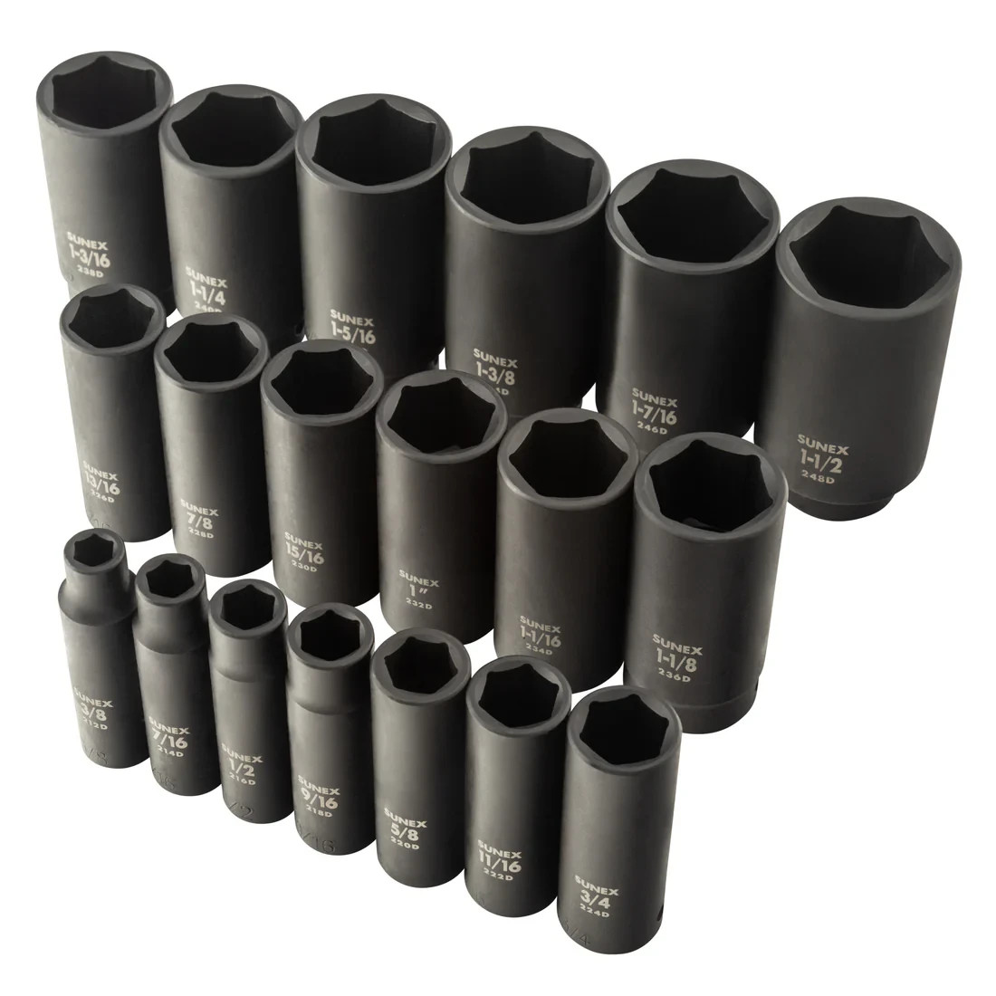 Sunex Tools 2641 19 Piece 1/2″ Drive SAE Deep Impact Socket Set