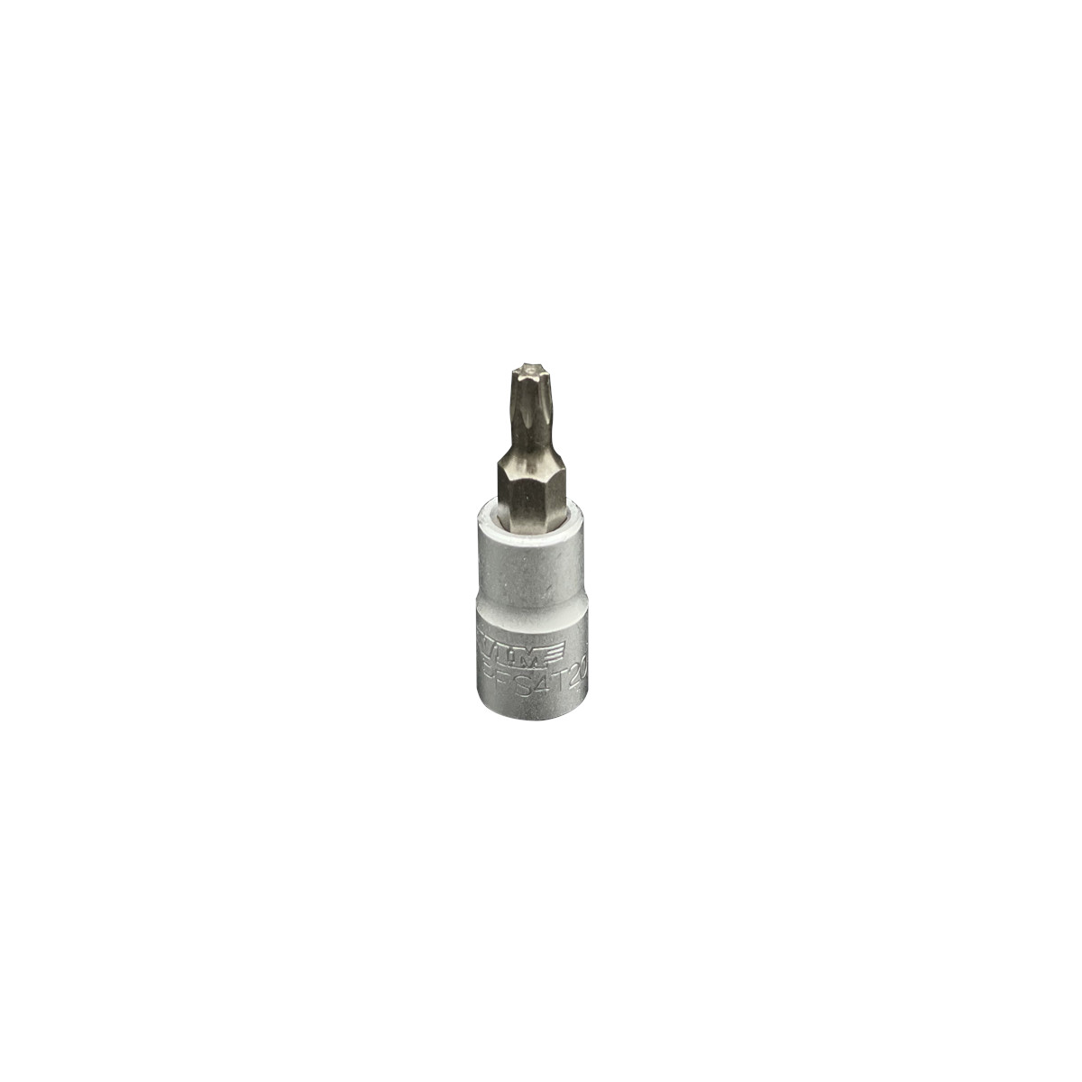 VIM Tools T20 TORX, Gun Metal Gray Bit, Satin Chrome 1/4 Inch Square Drive Bit H