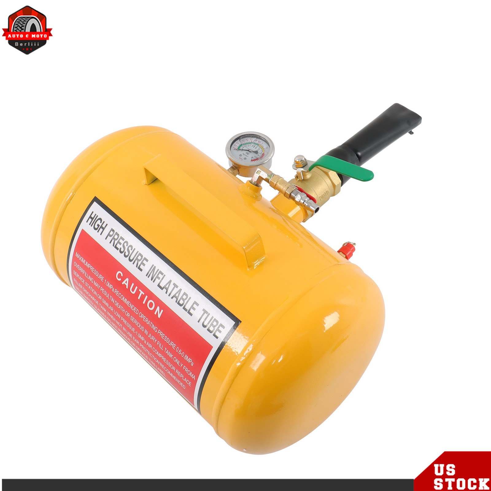 Yellow 5 Gallon Heavy Duty Air Tire Bead Seater Blaster Seating Tool 145 psi