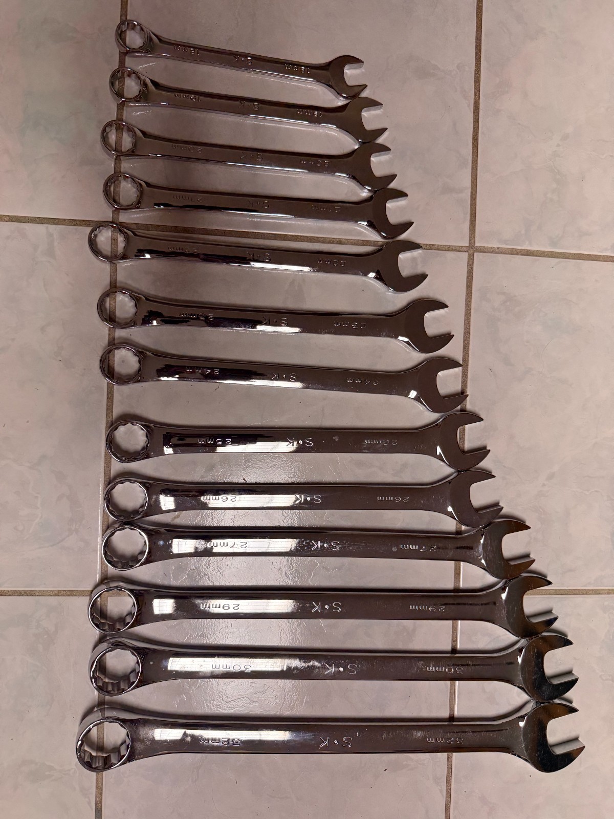 SK SuperKrome SureGrip 22-Piece Metric Wrench Set