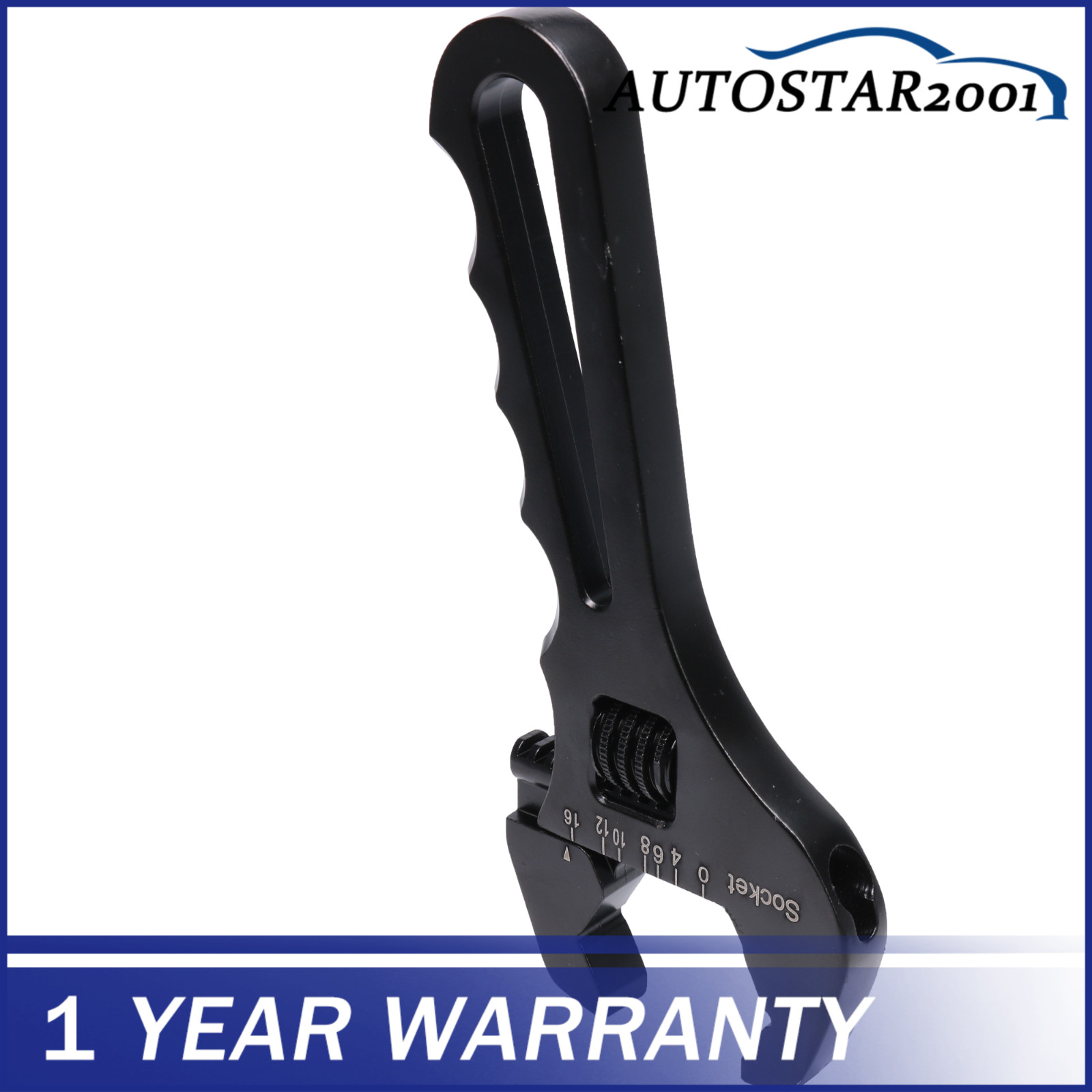 Black 3AN-16AN Adjustable Wrench Tool Spanner Aluminum For Hose End Fitting
