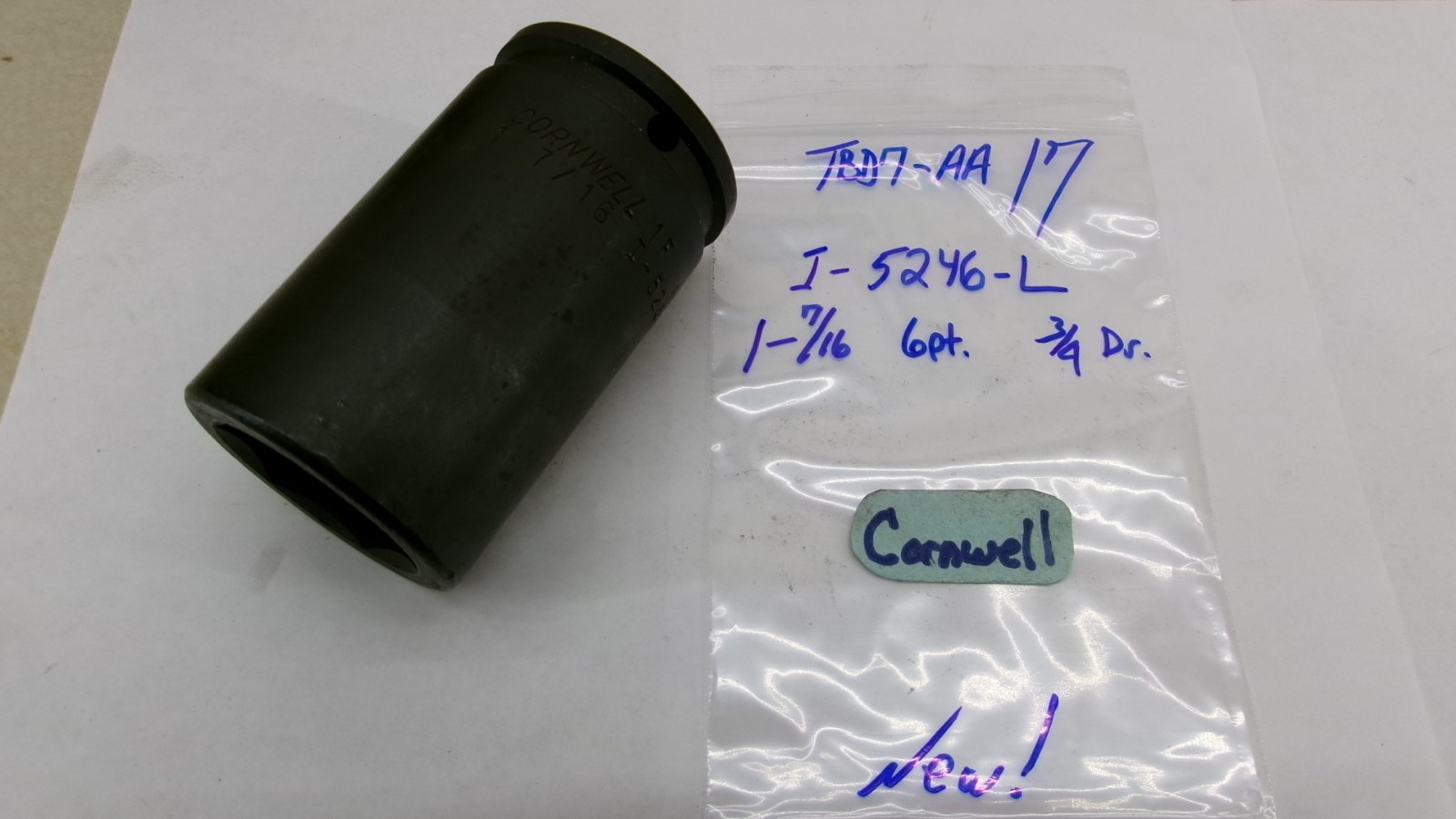 Cornwell tools 3/4″ drive 1-7/16″ SAE 6-Point DEEP Impact Socket I-5246-L New!