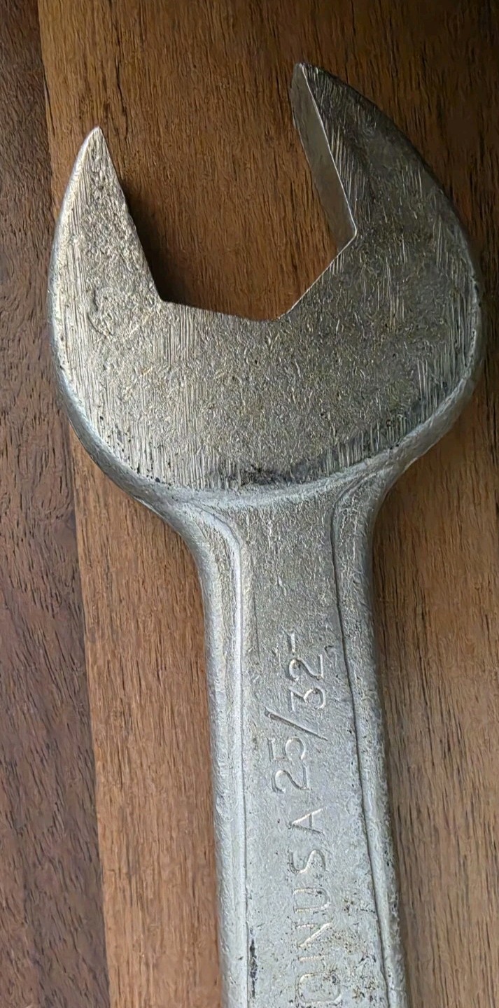 Vintage Barcalo Buffalo Raised Panel Open End Wrench 7/8 x 25/32 USA Tool