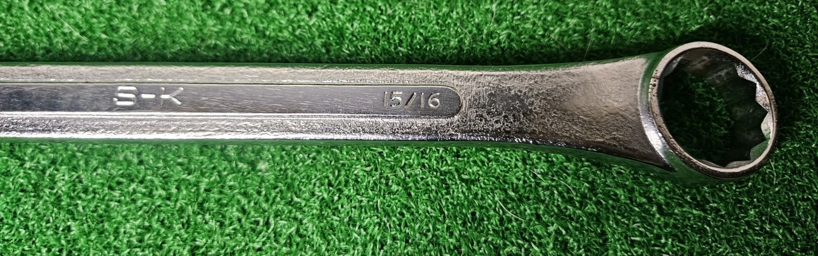 Vintage S-K Wayne 15/16” SAE Forged Alloy 12 Point Combination Wrench C-30 USA