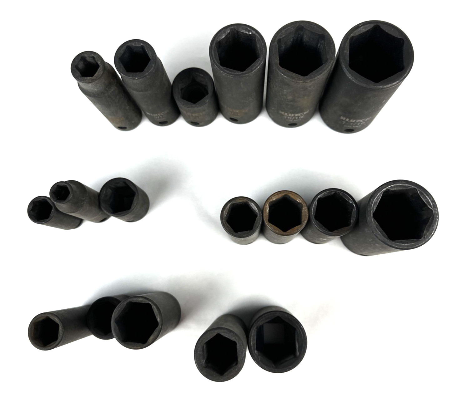Vintage Klutch Impact Sockets, Chrome Molybdenum + 1 Expert by Mac, Free Ship