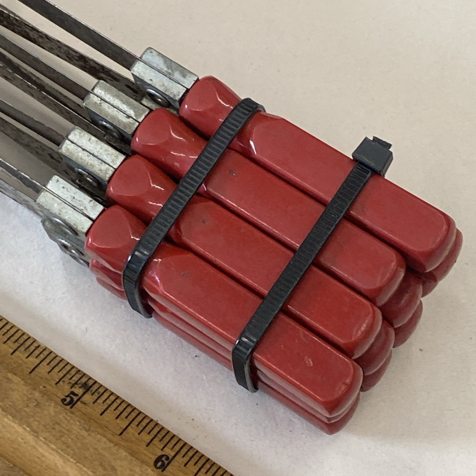 MATCO USA TOOLS 12 PIECE FEELER GAUGE SET w/ RED HANDLES FG10CG Vintage, M0909