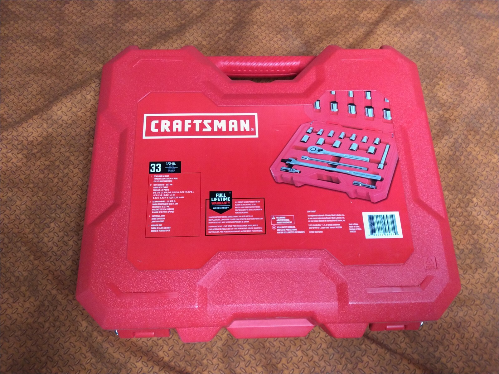 Craftsman SAE Metric 33pcs 1/2″ Drive Mechanics Tool Socket Set Large Sizes