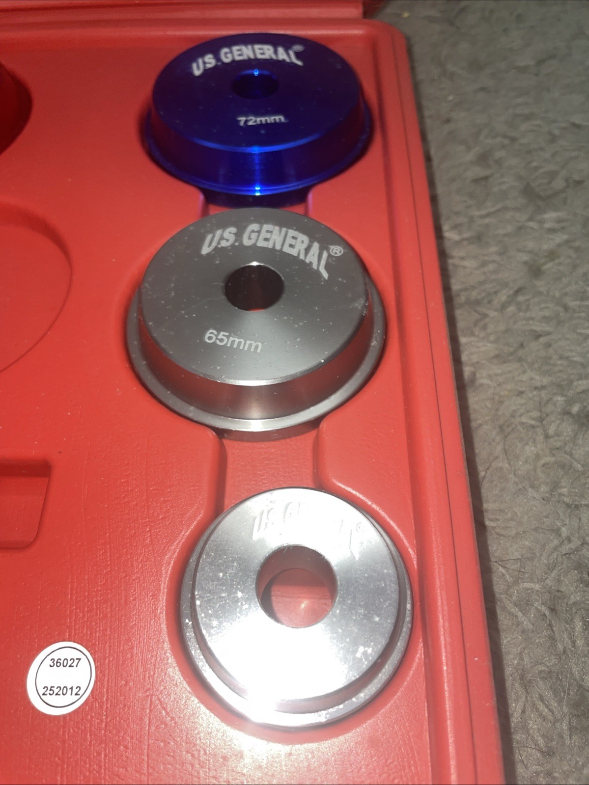 US General 95853 Bearing Race & Seal Driver Kit – INCOMPLETE 7 Pieces