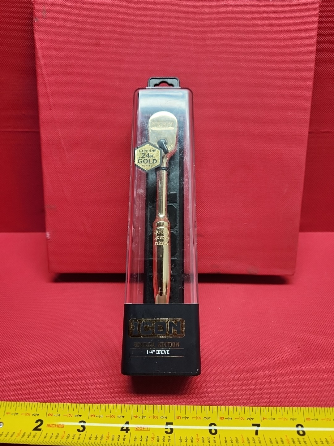 Special Edition 24k Gold Plated ICON = No. 59786 = 1/4″ Inch Drive Ratchet New !