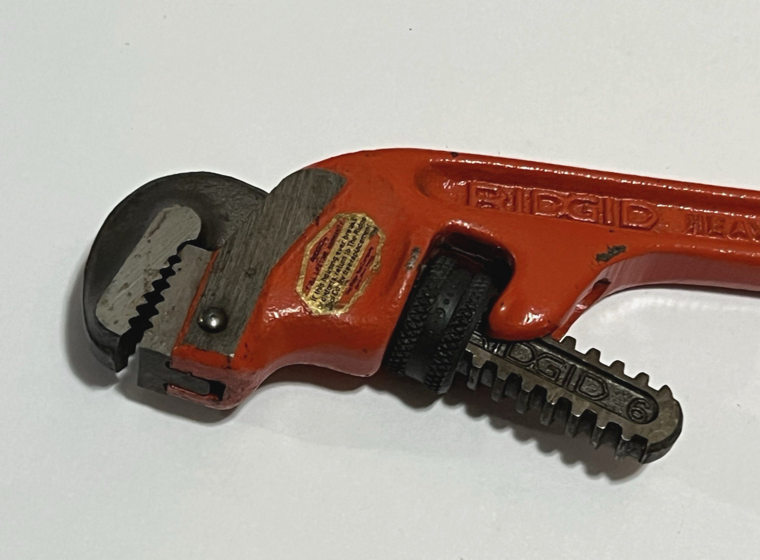 RIDGID E6 Ridge Tool Co 6″ Heavy Duty End Pipe Wrench USA NICE