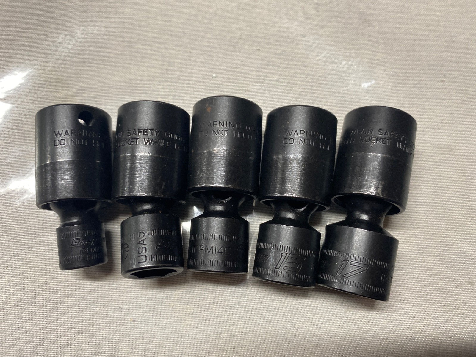 3/8″ Drive 6-Point Metric Low Profile Swivel Impact Socket 10,13,14,15,17mm.