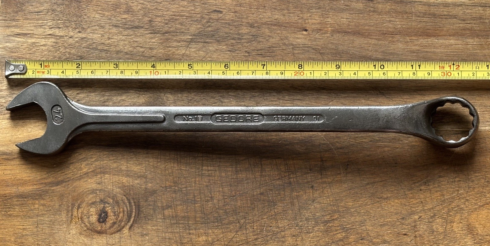 GEDORE No1B – 24mm metric – Cranked Combination Spanner . High Quality German