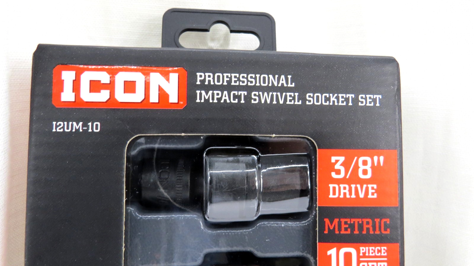 Icon I2UM-10 10 Piece Professional Impact Swivel Socket Set Metric 10-19mm 59747