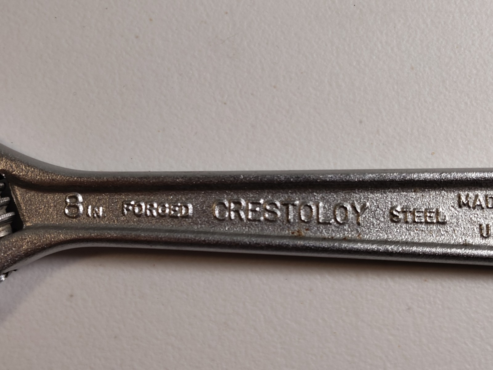 Vintage Crescent 8” Adjustable Wrench Crestoloy Jamestown N.Y. USA 64