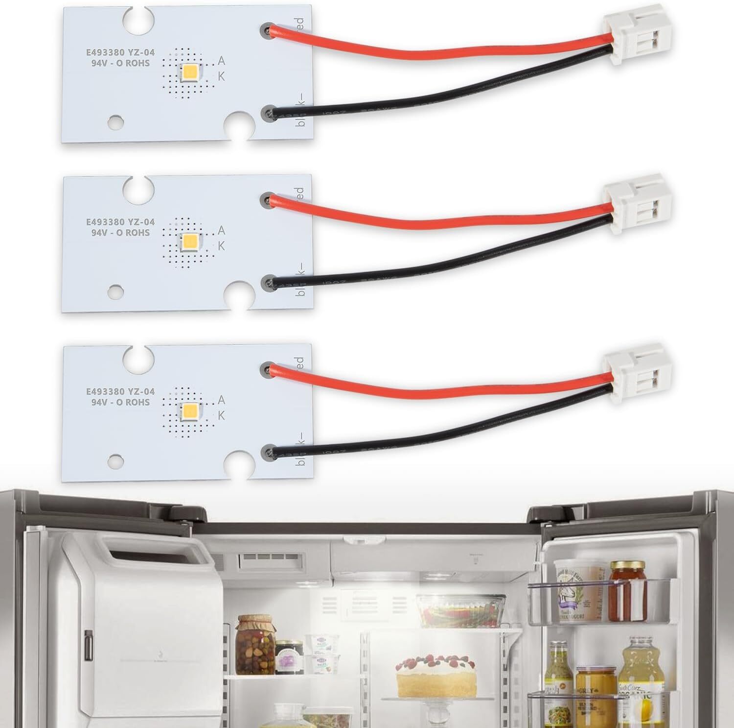 3PK W10843353 W11205083 W10695459 For Whirlpool Refrigerator LED Light Board