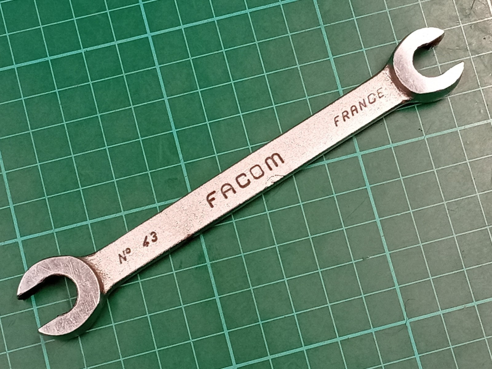 Vintage Facom No43, 1/2″ x 9/16″ AF, Vanachrome Flare Spanner, Made In France