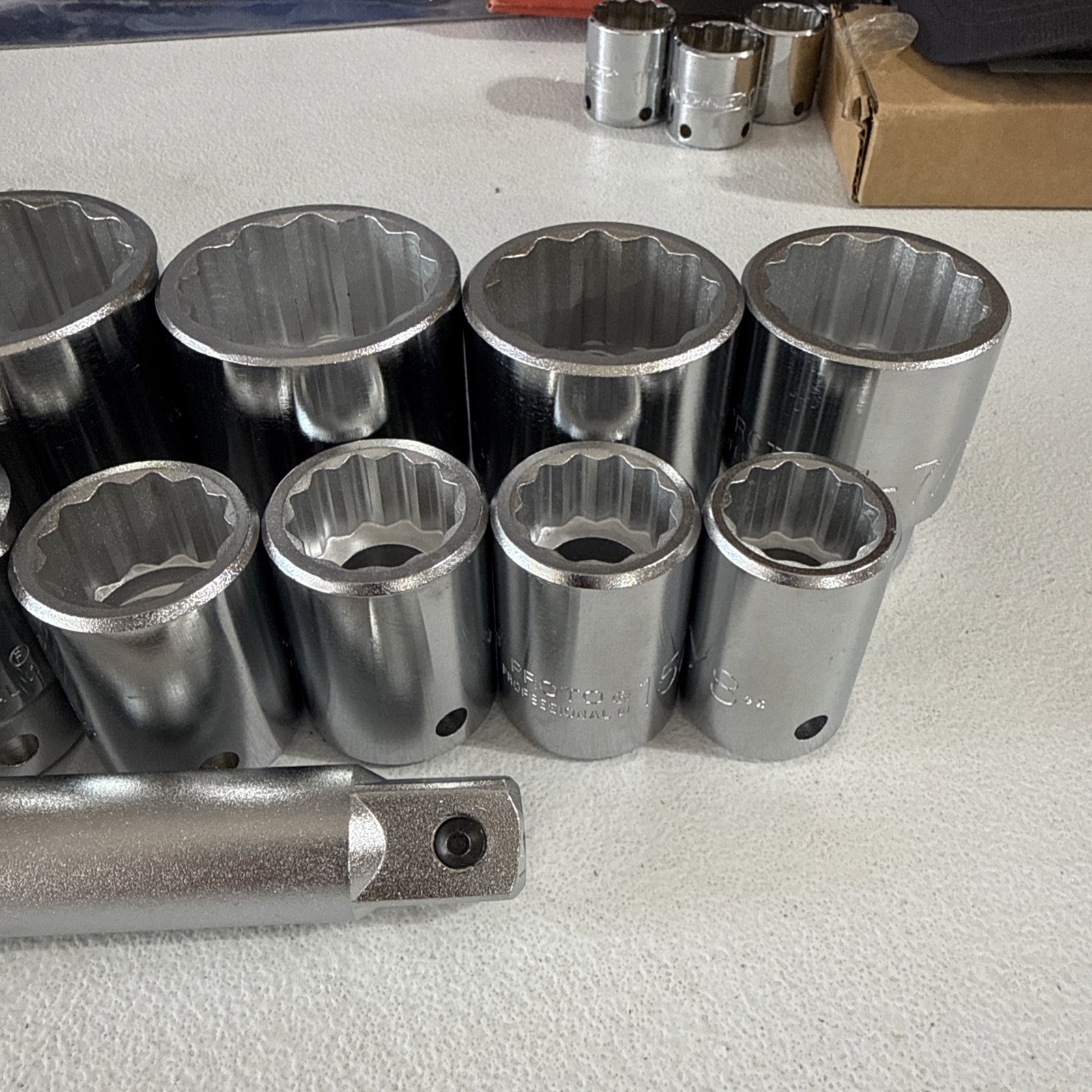 16pc Proto Tools 3/4″ Drive 12 Point Socket Set 7/8”- 2” Brand New