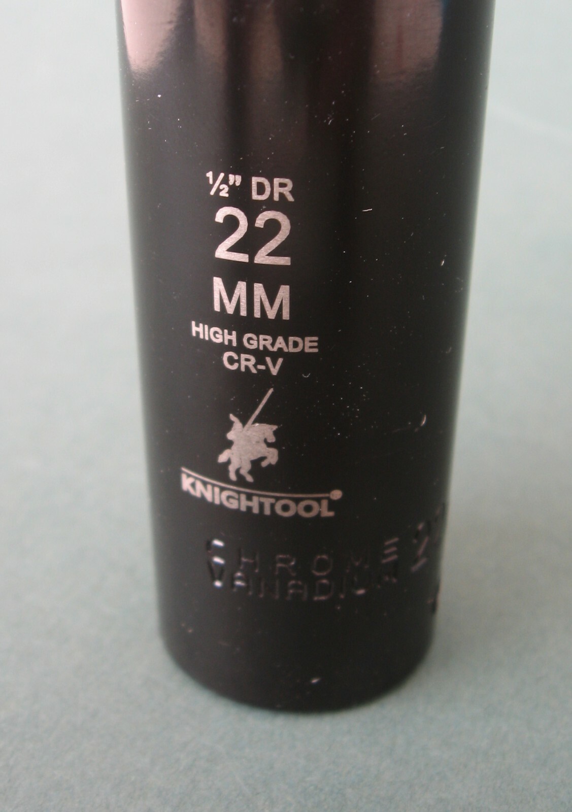 22mm 1/2″ Drive High Grade Deep Impact Socket, Metric Chrome Vanadium Steel 22mm