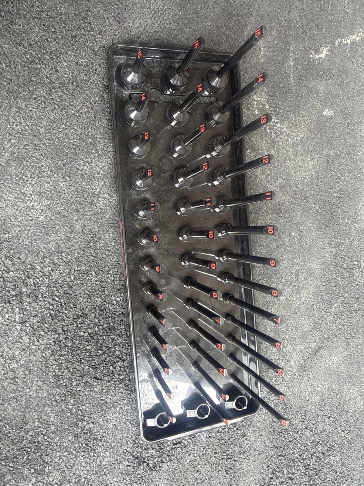 For Snap On Tools KA143METBK 1/4″ Drive Metric 3 Row Post SOCKET RACK Black
