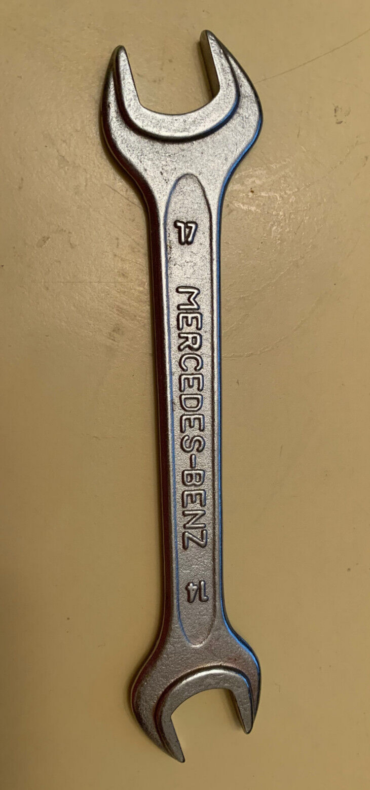 Vintage Unior 14mm 17mm Double Open-End Wrench Mercedes-Benz Din 895