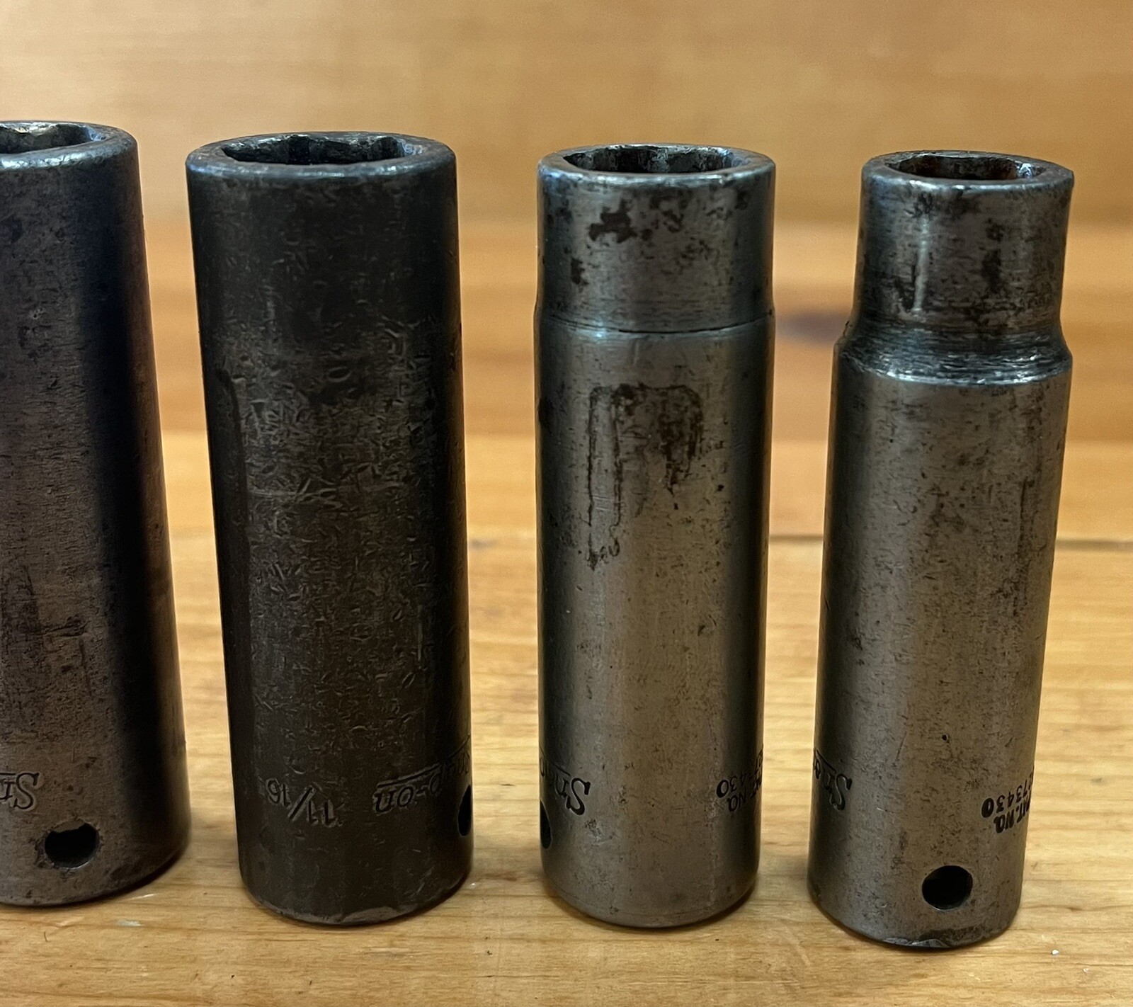 6 Snap On 1/2″ Drive SAE Deep Well 6 Point Sockets SIM 160 200 220 240 280 360