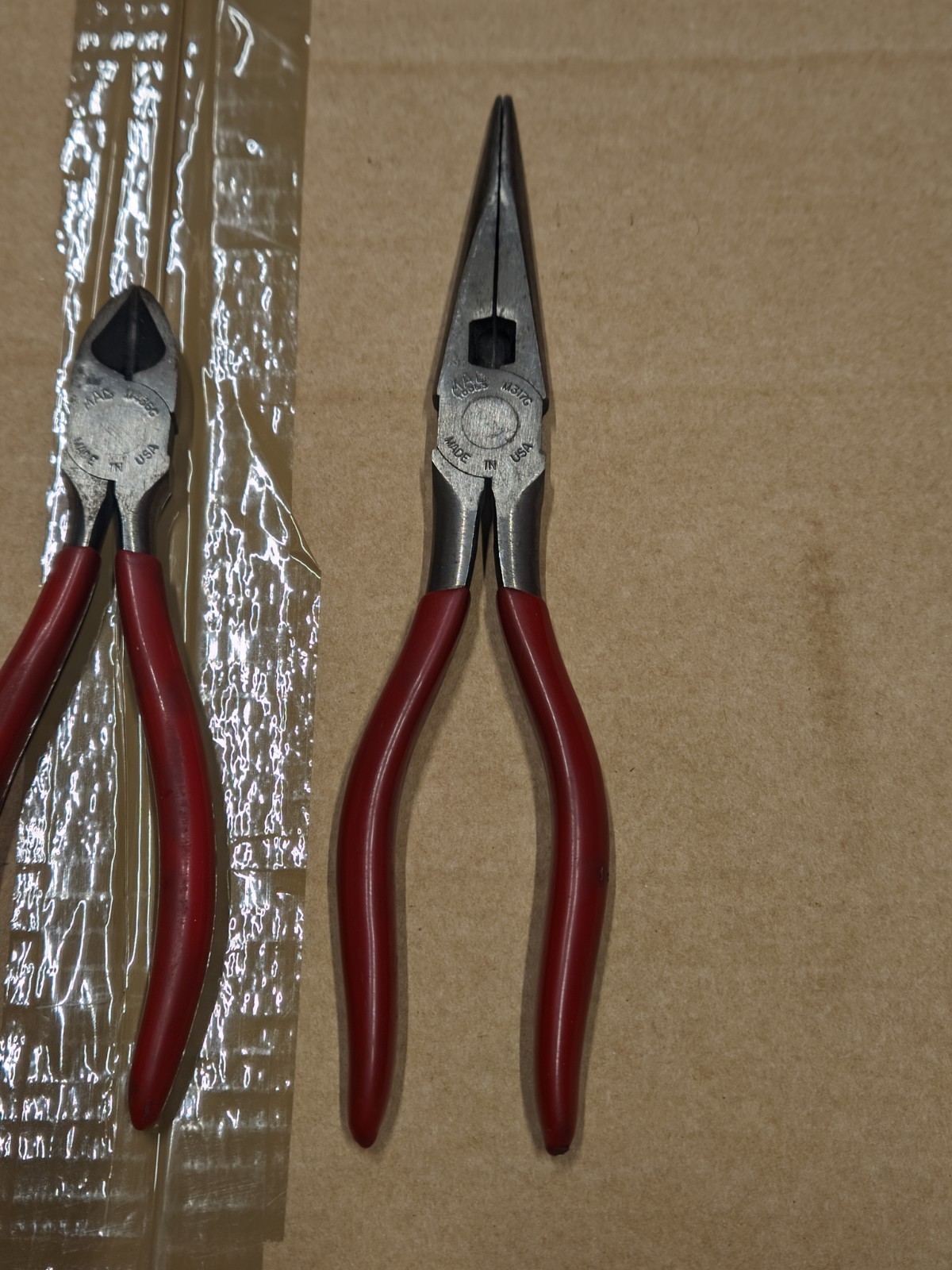 Lot of 3 MAC Tools USA Pliers Needle Nose Side Cutters M317G M436G M526G
